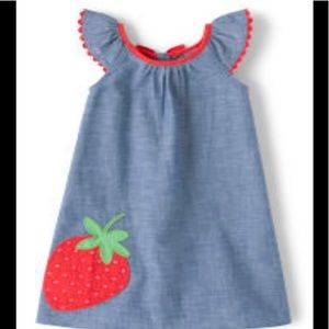 Baby girls 👧 Gymboree blue chambray dress🍓NWT
